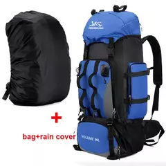 Impermeável Caminhadas e Camping Mochila, Sacos Esportivos ao Ar Livre, Trekking Bag, Mochila de Grande Capacidade, Equipamento de Viagem, 90L na internet