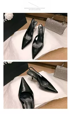 Salto Alto para Mulher, Sapatos de Deslizamento, Escritório e Carreira, Sólido, Sexy, Moda, Verão, 2022, Sandálias - comprar online