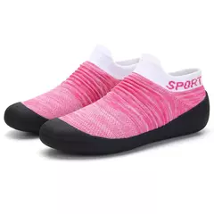 Sapatos masculinos tênis de malha respirável sapatos casuais plus size tênis leves meias deslizamento em apartamentos sapatos de caminhada macios - loja online