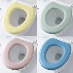 Tampa De Assento Sanitário De Silicone Lavável, Adesivo Impermeável, Tampa De Tampa Do Toalete De Espuma, Copo Portátil, Acessórios Do Banheiro na internet