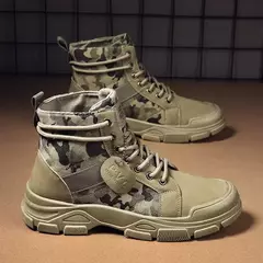 Botas de deserto masculinas de cano alto, botas casuais masculinas, sapatos de treino masculinos confortáveis, tendência estilo britânico, moda ao ar livre, 2024 - comprar online
