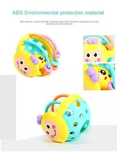 Plástico sino chocalho boneca para o bebê, brinquedo bendy, desenvolver a inteligência, 0-12 meses, 1pc, 10cm - comprar online