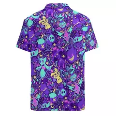 Imagem do Camiseta havaiana masculina de manga curta, estampa de ovelha 3D, roupas de praia soltas, camisas grandes, verão