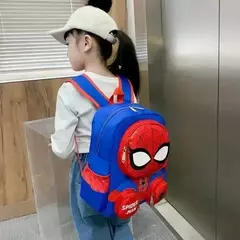 Disney-Spiderman Mochilas para Estudantes, Super Heroes School Bag, Cartoon 3D Stereo, Kindergarten Backpack, Children's Travel Bag, Gift - comprar online