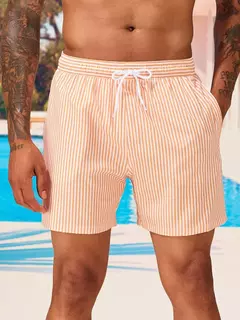 Shorts de praia de poliéster respirável masculino, shorts de prancha de surf em linha 3D, maiô havaiano, verão, novo - loja online