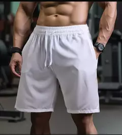 UETEEY-Calças curtas finas leves para homens, shorts masculinos com cordão, desgaste de ginástica, corrida, agachamento, fitness, secagem rápida, quente - loja online