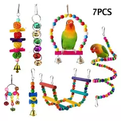 Conjunto de brinquedos para papagaios, variedade de brinquedos, acessórios para gaiola, seguros e duráveis, calopsitas, 16 pacotes - comprar online