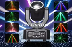 Mini 4 em 1 efeito de feixe super movendo a cabeça luz com laser palco remoto controle de som dmx para dj discos mostrar bar luzes de festa na internet