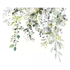 1PCS Plantas Verdes Flores Adesivo De Parede Banheiro WC Decalques Sala de estar Gabinete Casa Decoração Auto-adesivo Mural
