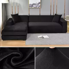 Tampa de veludo grosso do sofá para a sala de estar, tampa elástica, sofá de canto em forma L, estiramento, 1,2, 3,4 Seater - loja online