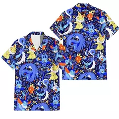 Camiseta grande solta com estampa animal havaiana masculina, blusa de manga curta, 3D divertido, desenhos animados, praia, verão, novo - loja online
