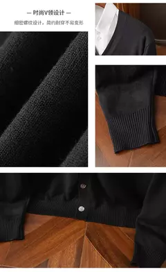 Casaco de caxemira merino masculino, cardigã com decote em v, cor sólida, casaco de malha acolchoado, quente, casual, outono, inverno, 100%, 2024 na internet