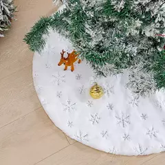 Saia de árvore de natal 48/78/90/122cm, presente de natal, saia de árvore de pele sintética branca para festa de feriado, cerimônia, decorações de árvore de natal na internet