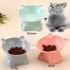 Venda quente estilo nórdico tigela para animais de estimação proteção de vértebra cervical tigela de gato anti-ponta plástico boca inclinada tigela de gato suprimentos para animais de estimação