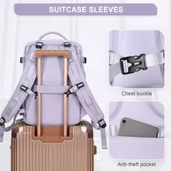 Mochila de viagem para mulheres, Mochila para laptop TSA, voo aprovado, mochila casual para semana - Wolf Magazine