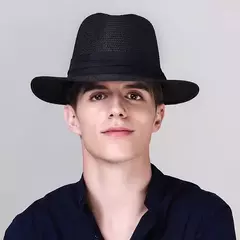 Chapéu Panamá de palha natural de aba larga para homens e mulheres, proteção UV, Fedora, chapéu de sol, verão de praia, atacado, tamanho grande, 56-58, 59-60cm, novo - Wolf Magazine