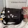 Bolsa Crossbody Japonesa de Grande Capacidade para Mulheres, Bolsas de Nylon, Ombro, Workwear Retro, Carteiro Bolsas