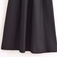Imagem do Hxao vestido preto feminino fino simples o pescoço sem mangas vestido longo vestido de férias rua vestidos casuais 2025 vestido de verão feminino