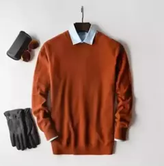 Imagem do Pulôver de caxemira masculino, suéter clássico de algodão quente, camisa para outono e inverno, 2022