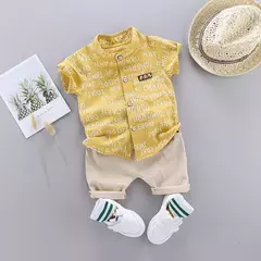 Moda Baby Boy's Suit Verão Casual Roupas Set Top Shorts 2PCS Baby Clothing Set Para Meninos Ternos Infantis Roupas para crianças - loja online