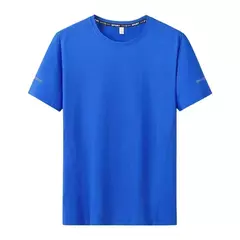 Imagem do Homens de secagem rápida extragrande em torno do pescoço camiseta de manga curta, verão camisetas esportivas, fitness correndo t-shirt, plus size, 6XL, 7XL, 3pcs