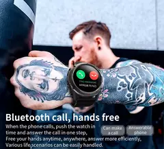 MELANDA-Smartwatch de Esportes Impermeável para Homens, Chamada Bluetooth, Rastreador De Fitness, IOS, Android NX9, IP68, 1.39 "HD