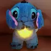 Boneca de pelúcia Stitch para crianças, Lilo e Stitch, brinquedo Kawaii acalma, Anime Baby Music, brinquedos leves para dormir, modelo de presente para criança, respiração, novo