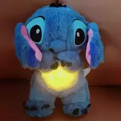 Boneca de pelúcia Stitch para crianças, Lilo e Stitch, brinquedo Kawaii acalma, Anime Baby Music, brinquedos leves para dormir, modelo de presente para criança, respiração, novo