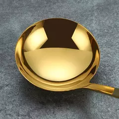 Utensílios De Cozinha De Aço Inoxidável De Ouro, espátula de fritura, colher De Sopa, Gadget De Punho Longo, Acessórios De Cozinha na internet