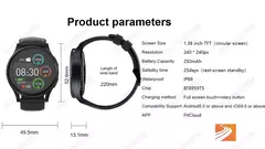 Samsung-Galaxy Smartwatch para homens e mulheres, monitoramento de saúde AMOLED, relógio impermeável, assistente de voz, chamada Bluetooth, relógio inteligente, 2022 - loja online