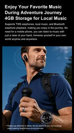 Xiaomi 2026 smartwatch mapas offline 4gb de memória player vídeo militar esportes pulseira inteligente masculino 50m natação à prova dwaterproof água safira - Wolf Magazine