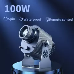 Imagem do Impermeável LED remoto projeção lâmpada, publicidade logotipo projetor, personalizado imagem sinal, girar, ao ar livre