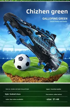 Sapatos de futebol respiráveis dos homens botas de futebol de pico longo das mulheres das crianças jovens esportes bola sapatos competição calçado de treinamento na internet