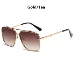 Óculos de sol piloto quadrado masculino e feminino Flight Seven Rock, estilo Mach 6, gradiente, design de luxo, moda, 2022 - Wolf Magazine