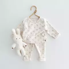 Conjunto de pijama de algodão puro para crianças, terno de pijama infantil, loungewear para meninos e meninas, 1-6 anos - comprar online