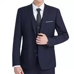 Casaco de terno formal masculino, um botão, preto, azul, vermelho, slim fit, blazer de moda, jaqueta casual, roupas masculinas