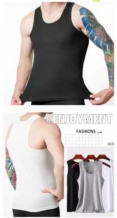 Colete masculino de algodão puro de quatro estações, camiseta fitness esportiva juvenil, blusa casual sem mangas de meia idade, camiseta camiseta camiseta curta - Wolf Magazine