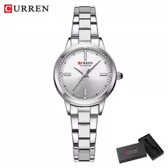 Curren-relógio de quartzo feminino, original, elegante, feito de aço inoxidável, à prova d'água, para as mulheres - Wolf Magazine