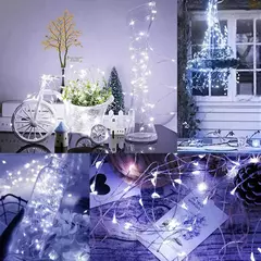 Imagem do LED Copper Wire String Lights, USB a pilhas, Fairy Lights, Guirlanda para Camping, Festa de jardim, Casamento, Decoração de Natal