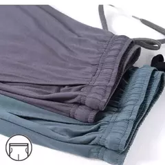 Baixo de fibra de bambu de pouco peso viscose ultra-macio camisa de malha calças de pijama lounge calças de dormir