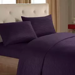 Solid Stripe Bedding Set, Colcha de dormir, gêmeo, completo, rainha, king size, quarto ou quarto de hóspedes, 3 pcs, 4pcs na internet
