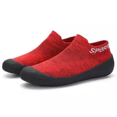 Sapatos masculinos tênis de malha respirável sapatos casuais plus size tênis leves meias deslizamento em apartamentos sapatos de caminhada macios na internet