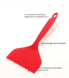 Imagem do Utensílios De Cozinha De Silicone Espátula Espátula Carne Ovo Raspador De Cozinha Pizza Larga Cozinhar Ferramentas Pá Espátula Antiaderente