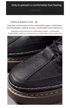 Bota masculina de trabalho com sola macia, bota de couro versátil, sapato antiderrapante, casual e moderno, ao ar livre, quatro temporadas, novo, moda - loja online
