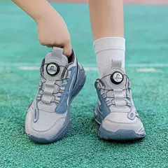Tênis antiderrapante de basquete para crianças, resistente ao desgaste, malha, respirável, fivela rotativa, crianças pequenas, casual, formadores, moda - comprar online