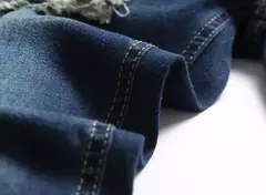 Jeans slim-fit rasgado e desbotado masculino, calça casual vintage na moda, estilo europeu e americano, S-XXXL, novo, 2024 - comprar online