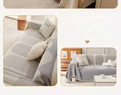 Sofá nórdico Cobertores, Camping ao ar livre, Piquenique Grande Sofá Capa, Lazer Relax Toalha de Praia, Tapete de Viagem Branco, Borlas de linho - loja online
