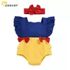 Ma & Baby-Macacão princesa recém-nascida com babados para bebês, sunsuit com arco, roupas de bebê, fantasias para festa de aniversário, D35, 0-24M