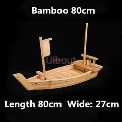 Imagem do Artesanal De Madeira Japonesa Sushi Barcos, Bandeja De Marisco, Navio Sashimi, Assorted Cold Dish, Restaurante Ferramenta, Grande, 40cm a 90cm