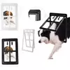 Porta de tela para animais de estimação, porta com fechadura para gato, porta de plástico para cães de estimação, à prova de mosquitos, janela de segurança, portão de aba, cerca para cães